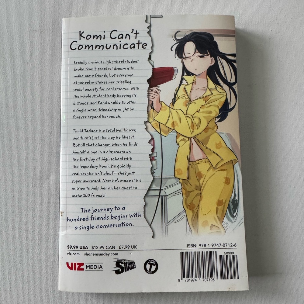 Komi Can’t Communicate Volume 1 Manga - Picture 2 of 2